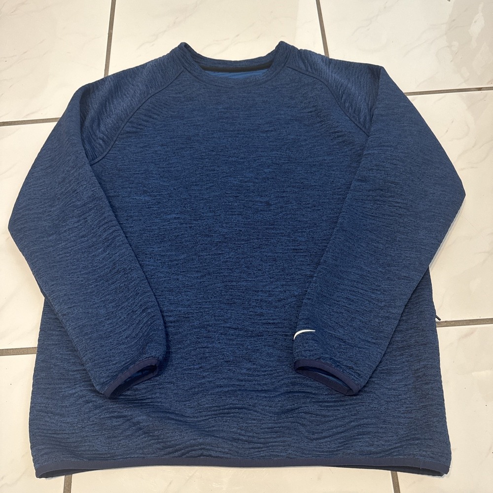 Nike Tour Men's Dri-Fit Golf Crew Textured Sweatshirt L Navy FD5835-410